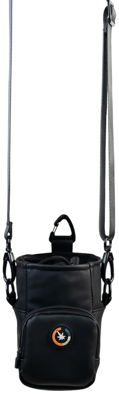 Lens Pouch hanging from its crossbody strap